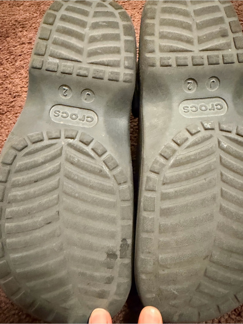CROCS Kids Gray Glitter Classic Clog Sandals - Picture 4 of 4